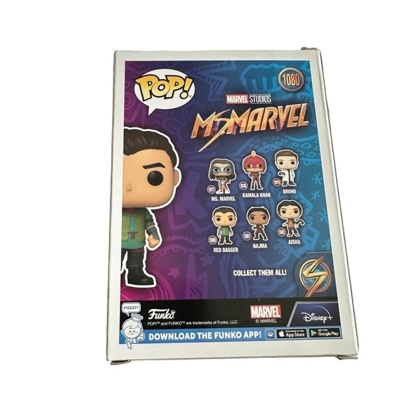 Funko Pop Ms Marvel Red Dagger Bobble Head 1080 NIB - Picture 3 of 6